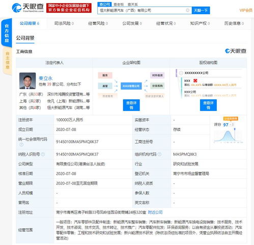 恒大新能源汽車成立兩家新公司，注冊(cè)資本總計(jì)15億元，深耕信息技術(shù)咨詢服務(wù)